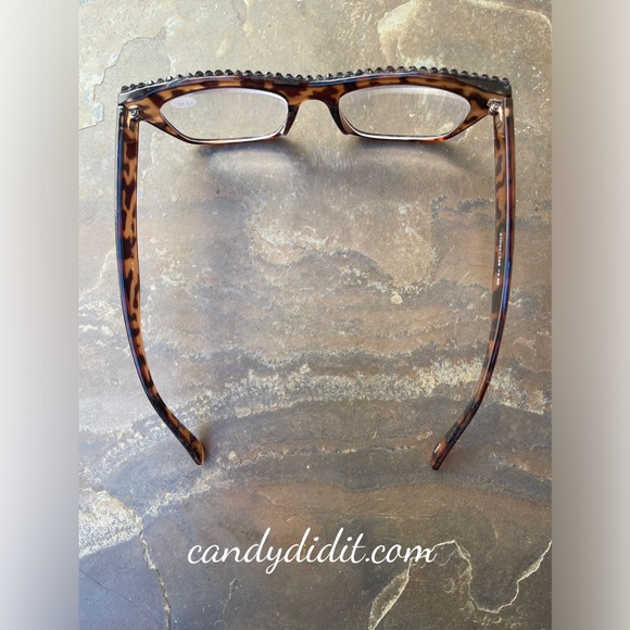 NWT Candy Did It! Brown On Brown Animal Print Bling Readers Strength 2.50 Wit… - Picture 8 of 9